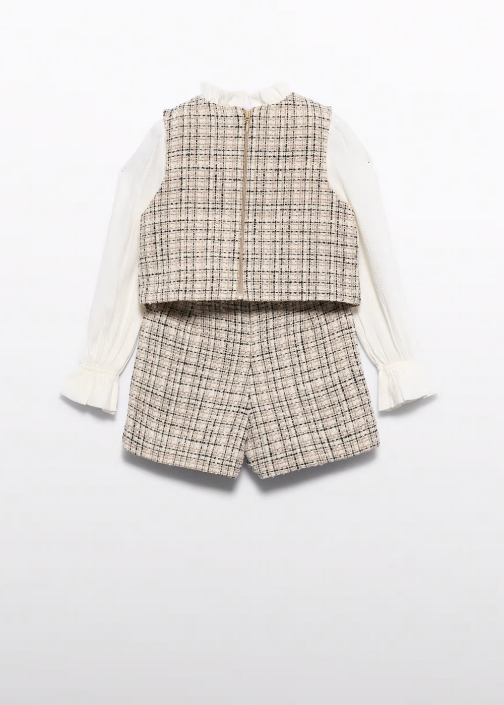Girl Tweed Shorts And Top Set