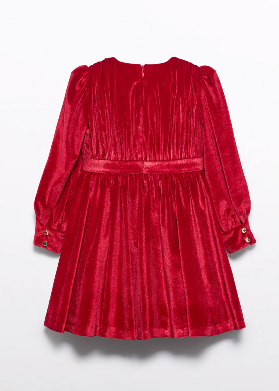Red Velvet Glitter Dress