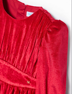 Red Velvet Glitter Dress