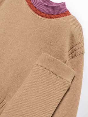 Camel Ribbed Knit Pants