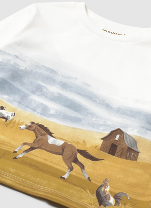 Baby Landscape Farm Print T-Shirt