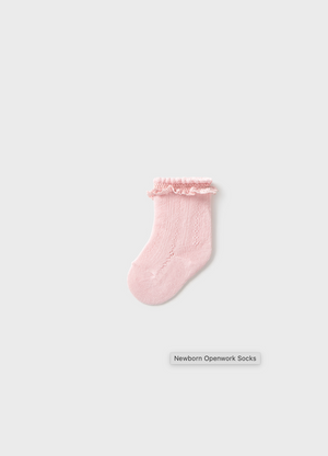 Openwork Pink Baby Socks