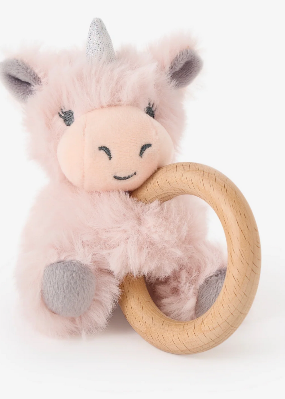 Elegant Baby Wooden Ring Rattle