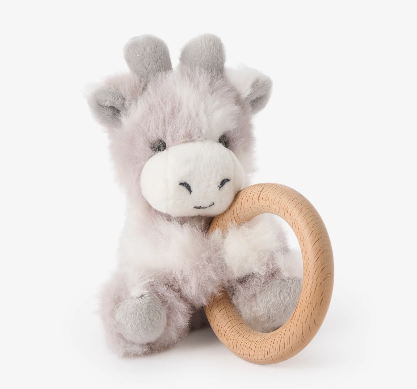 Elegant Baby Wooden Ring Rattle