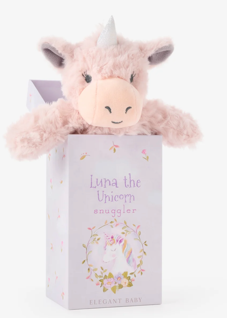 Elegant Baby Snuggler Plush Blankie w/Gift Box