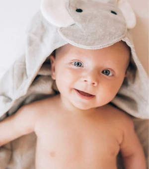 Elegant Hooded Baby Bath Wrap
