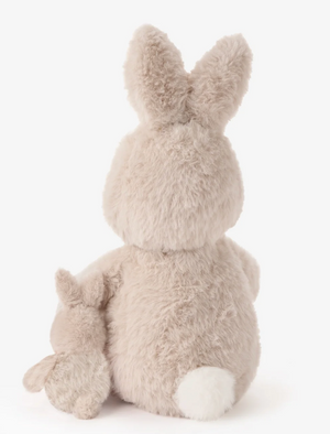 Elegant Baby Bunny & Mama Plush Toy Set