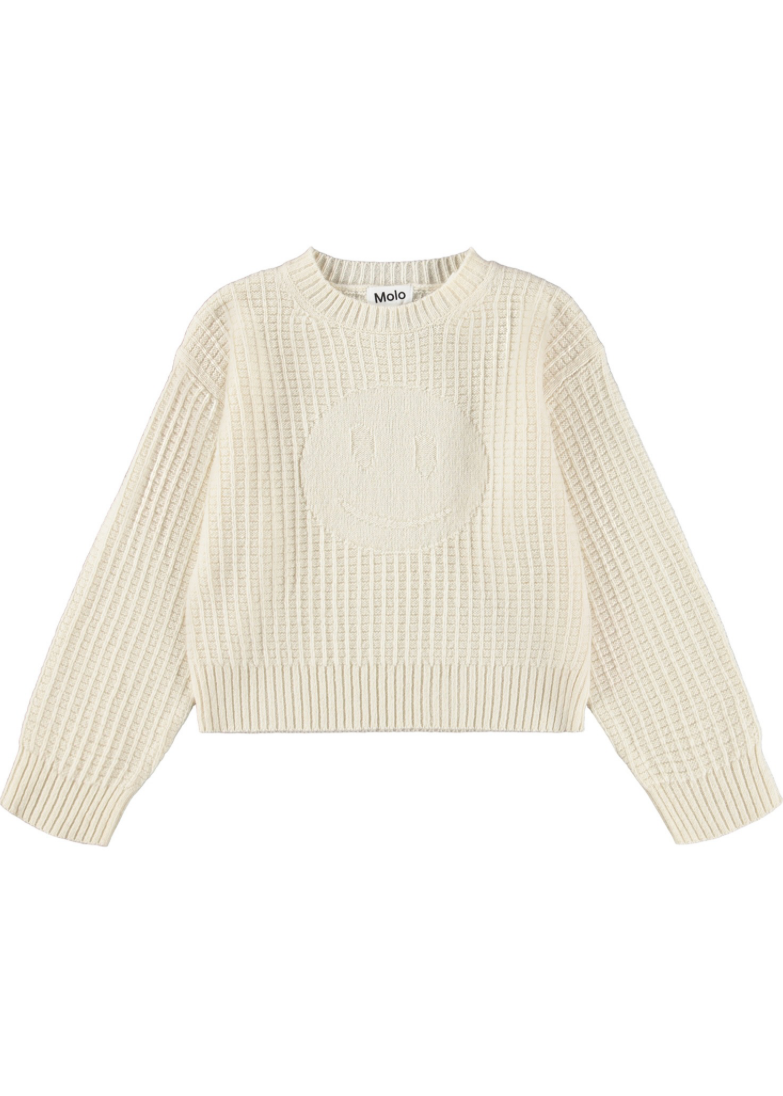 White ribbed sweater on a white background