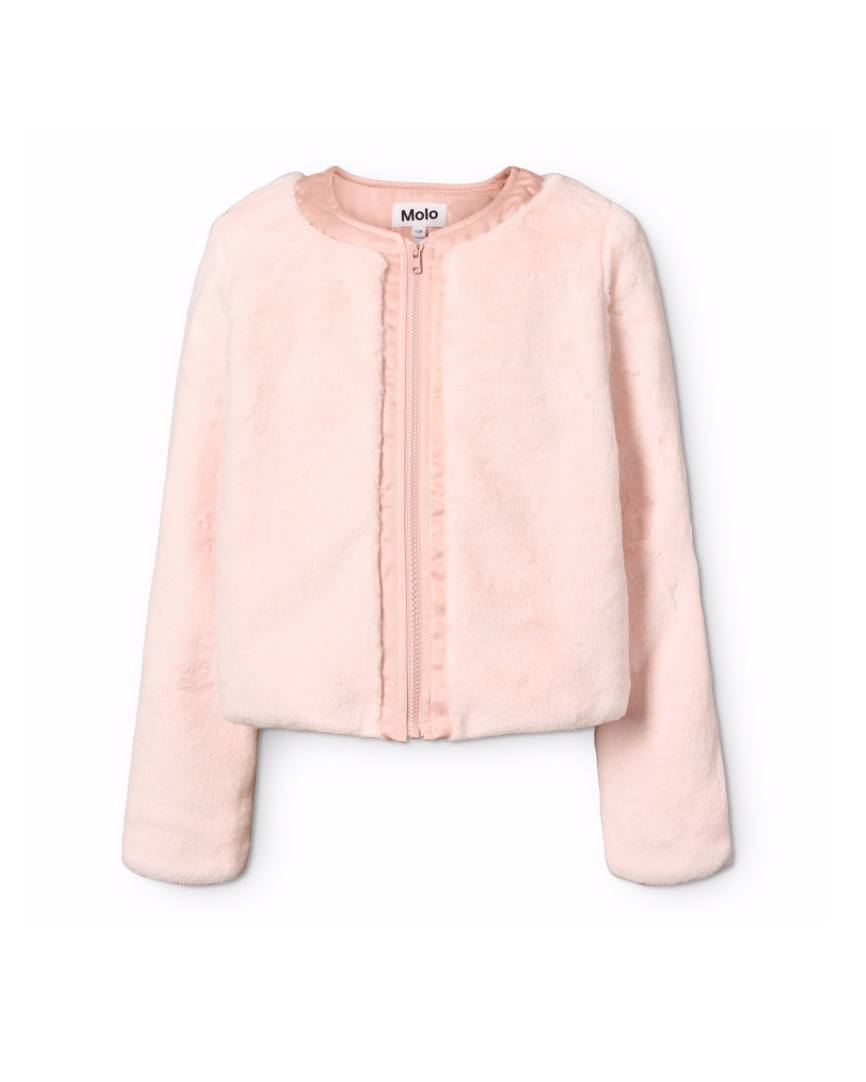 Pink jacket on a white background