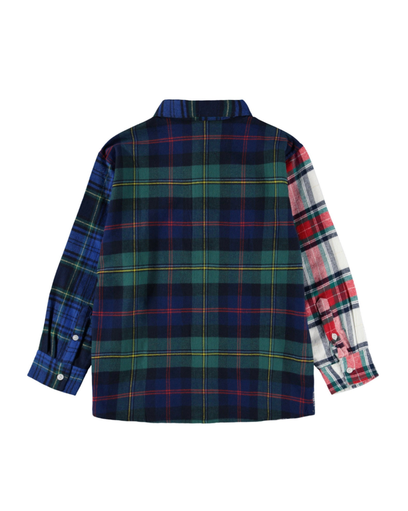 Remon Mixed Plaid Button-Front Shirt