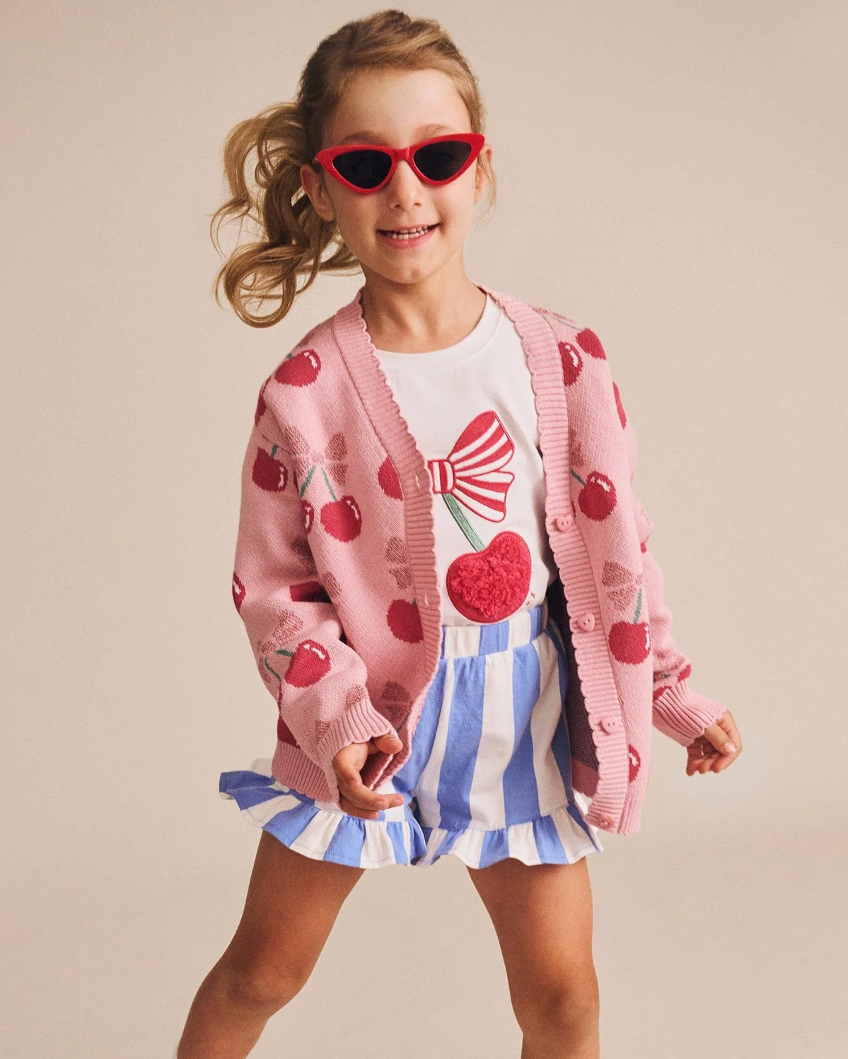 Cherry Pie Scalloped Knit Cardi