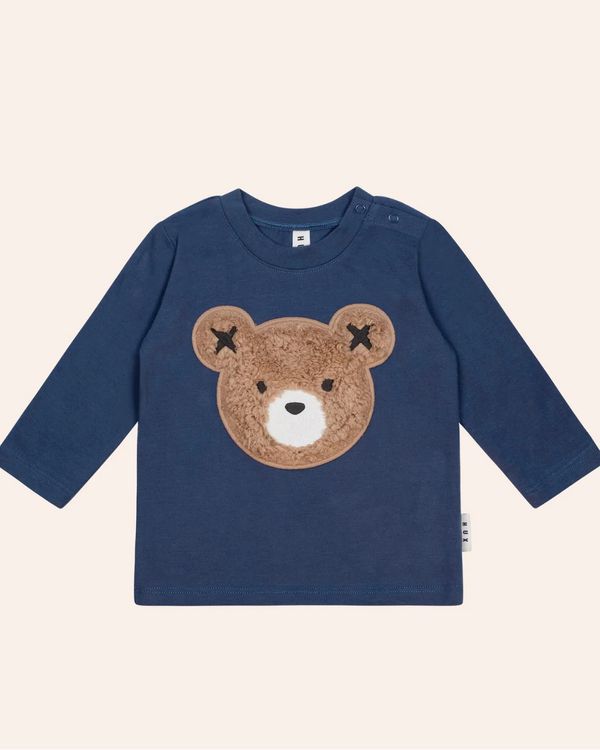 Furry Huxbear Longsleeve Top Marine Blue