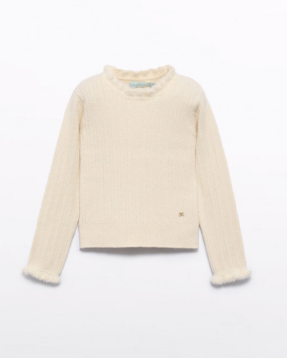 Beige sweater on a light gray background