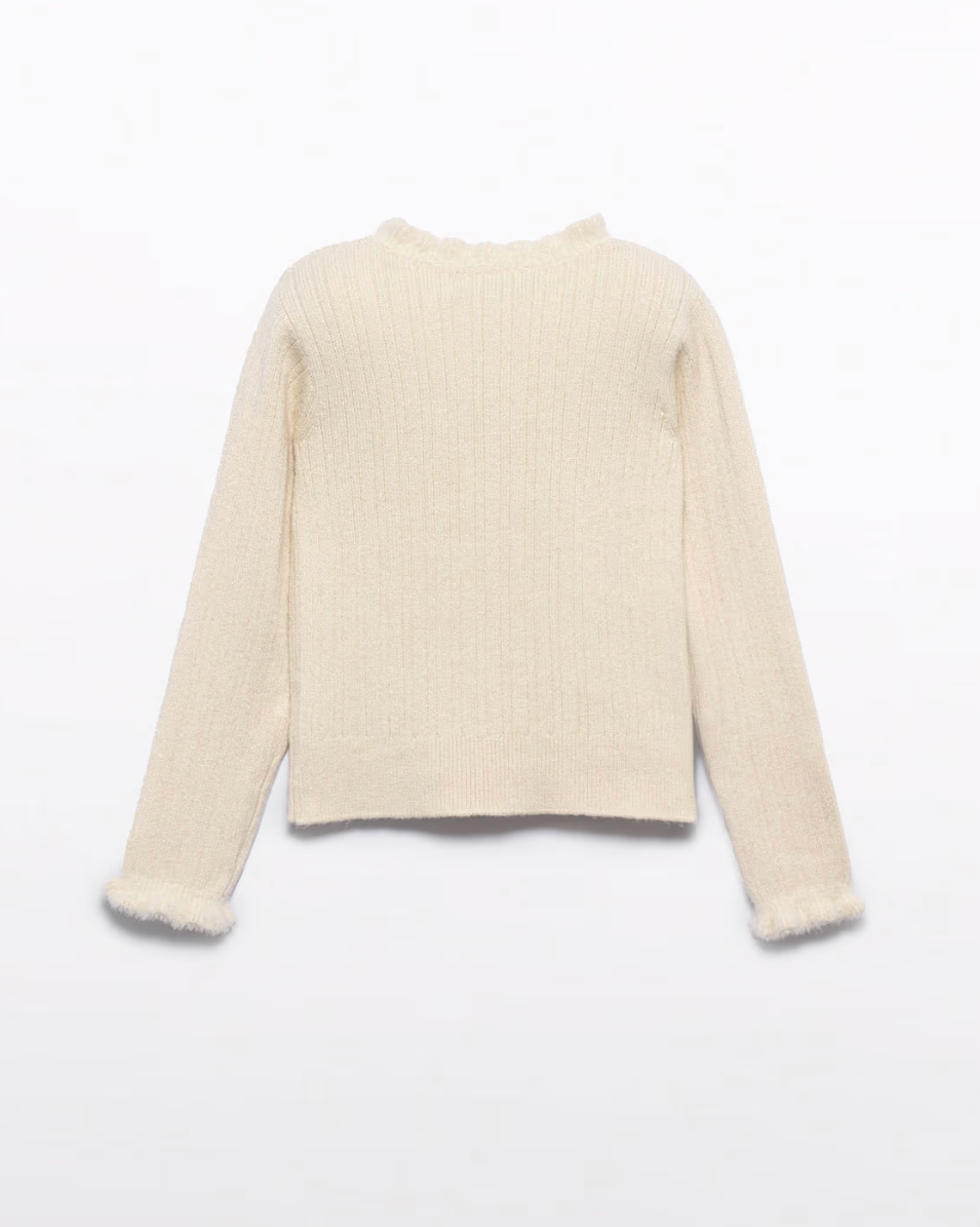 Beige sweater on a white background
