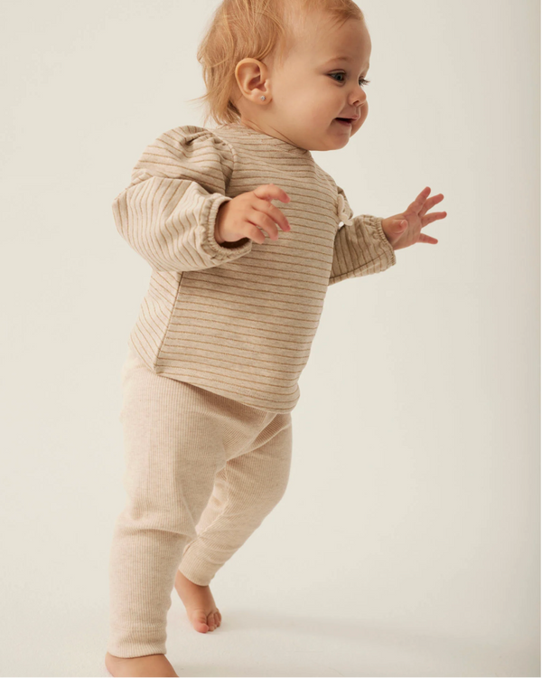 Beige Rib Leggings
