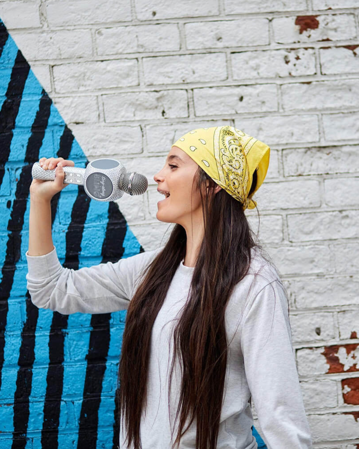 Sing Along Karaoke Bling Microphone - Silver