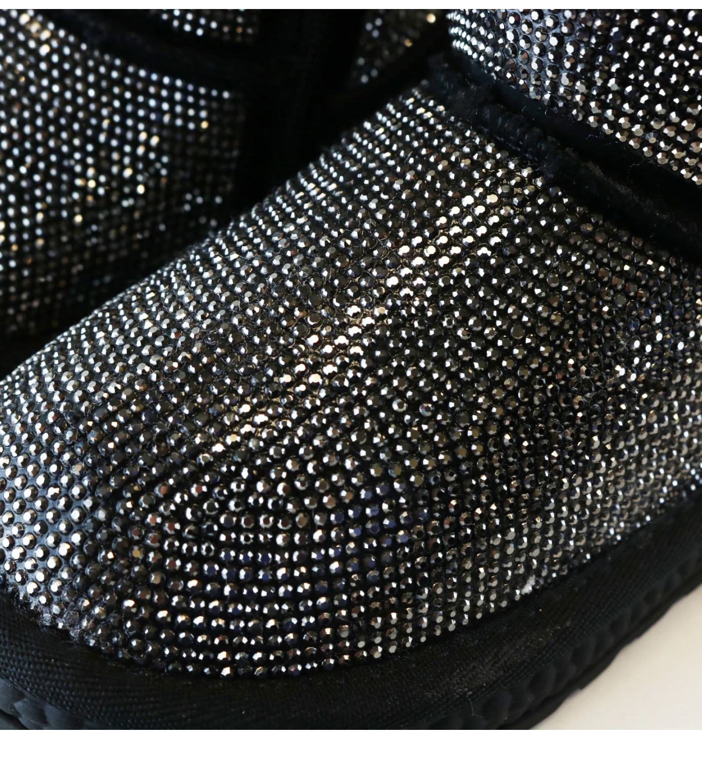 Pearl Charm Quilted Boot - Black