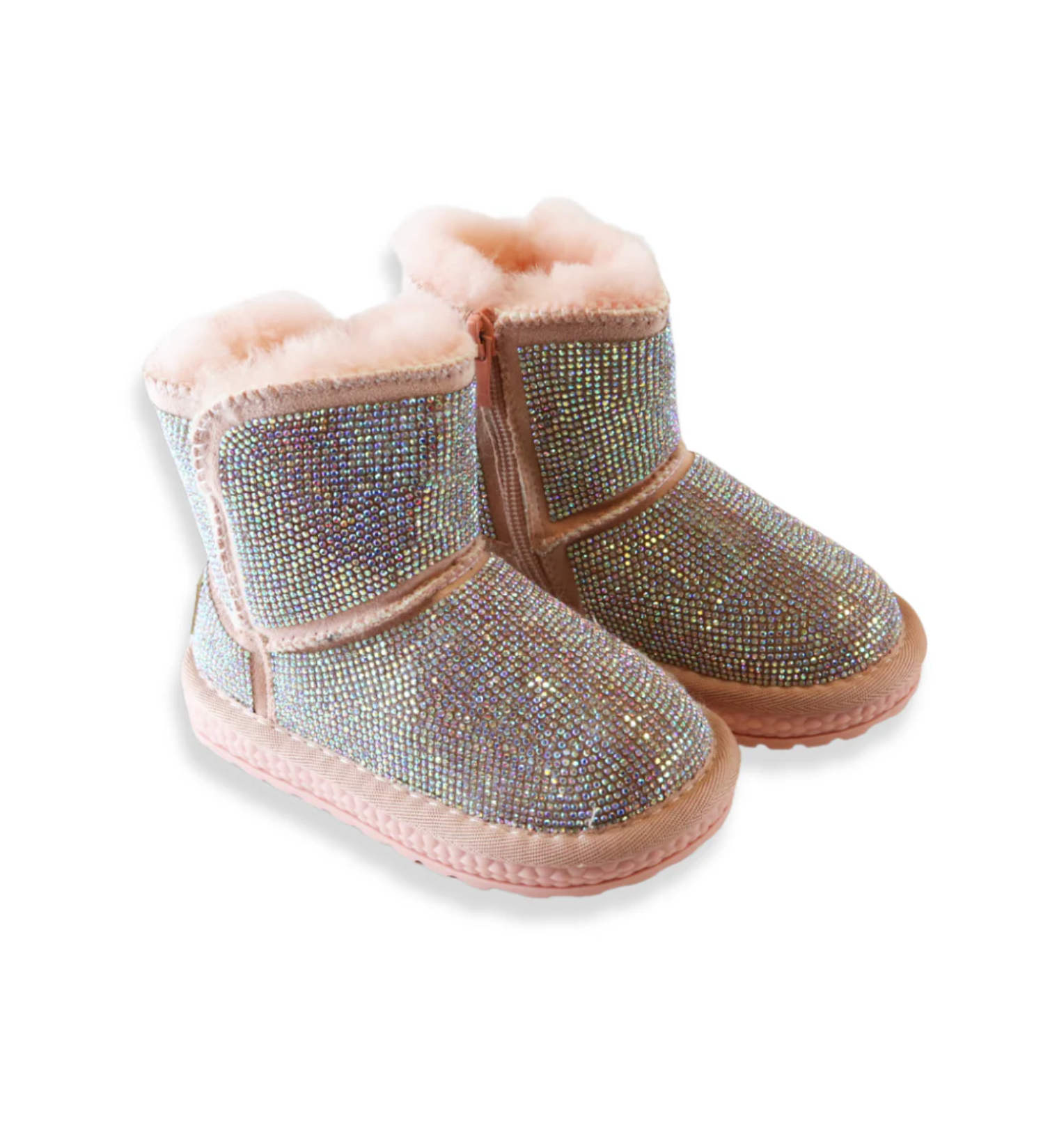 Pearl Charm Quilted Boot - Pink