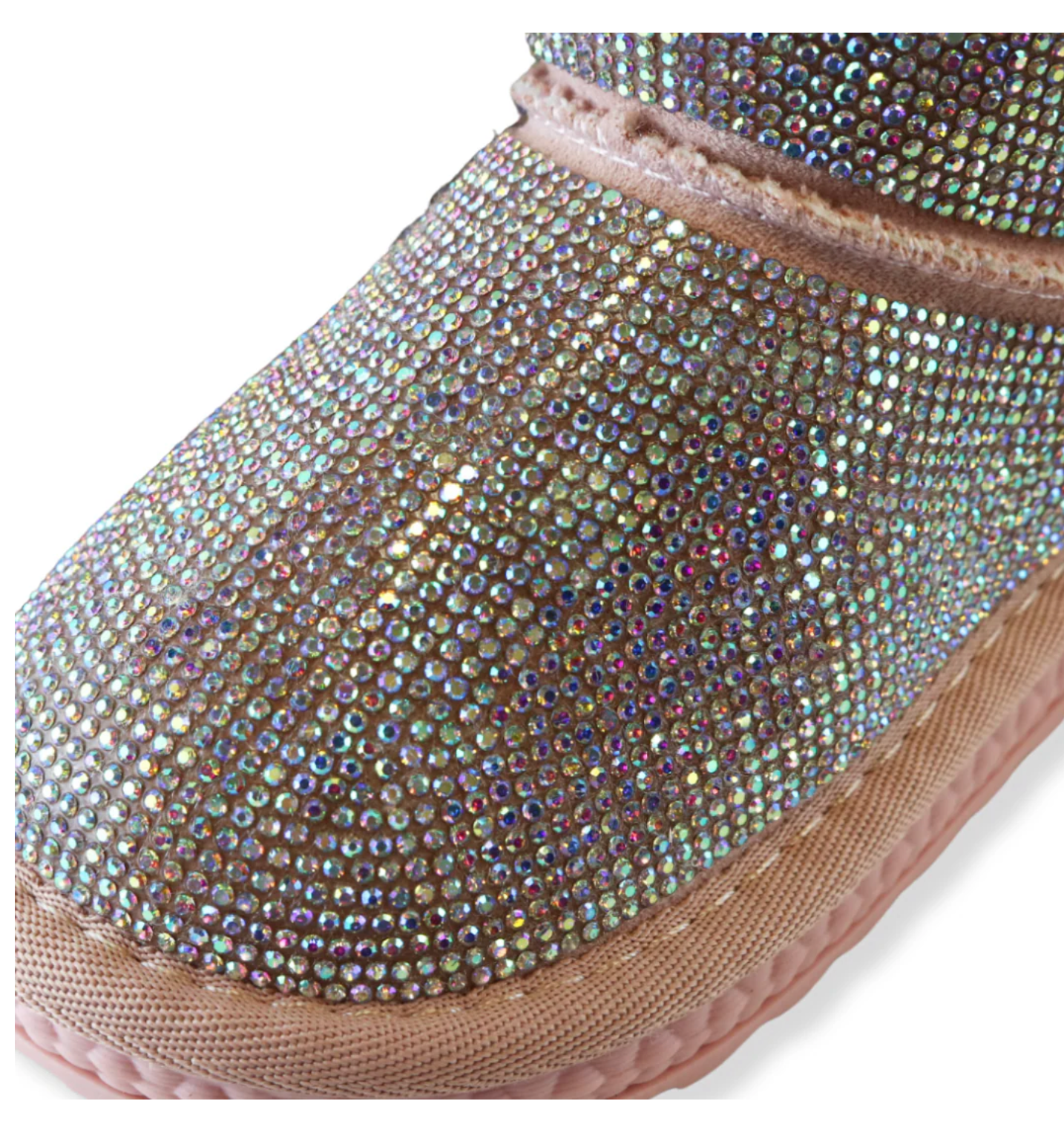 Pearl Charm Quilted Boot - Pink