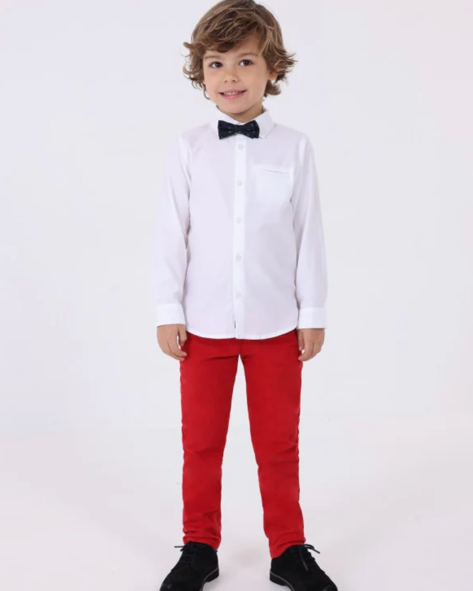 L/s  Dressy Shirt with Bow Tie
