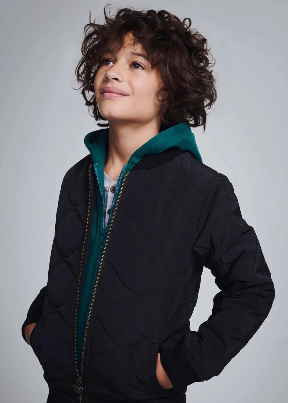 Boys Black Bomber Jacket