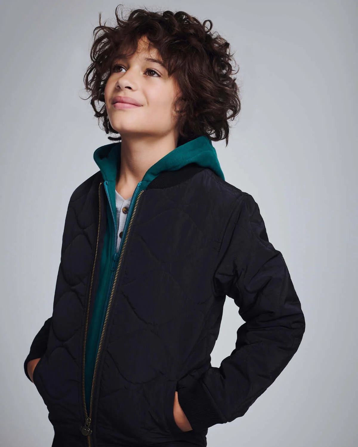Boys Black Bomber Jacket