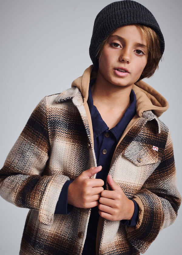 Lumber Plaid Glen Hooded Shirt