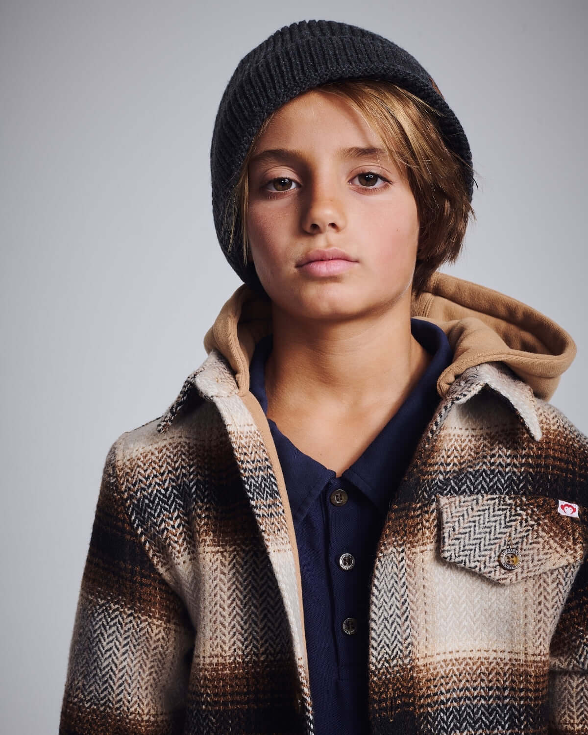 Lumber Plaid Glen Hooded Shirt