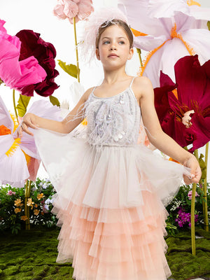 Willow Tutu Dress in French Silver Mix