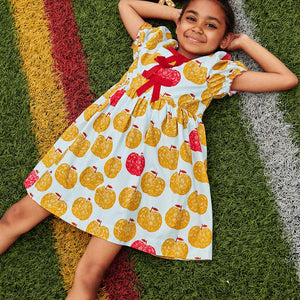 Pink Chicken Girls Hermione Dress Gold Apples