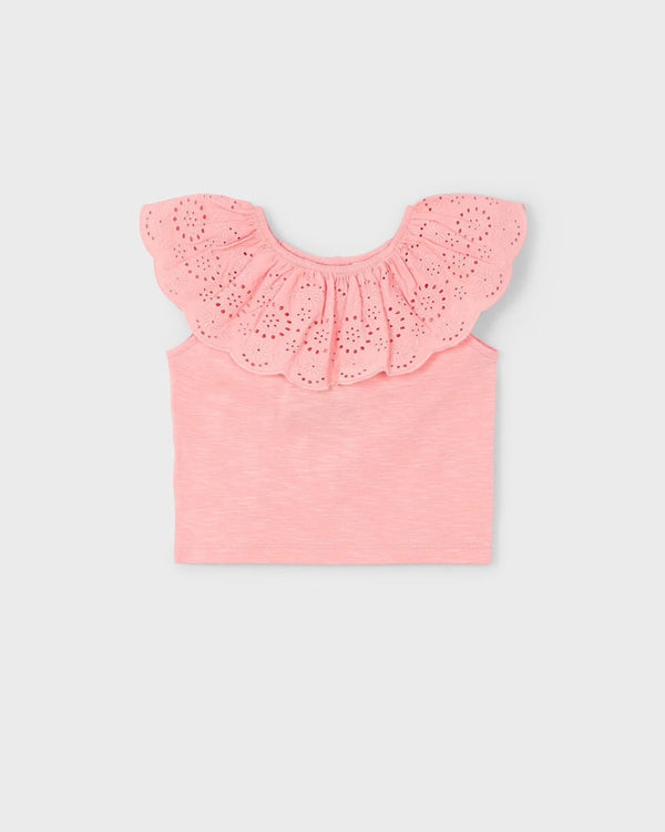 Girl Eyelet Ruffle T-Shirt