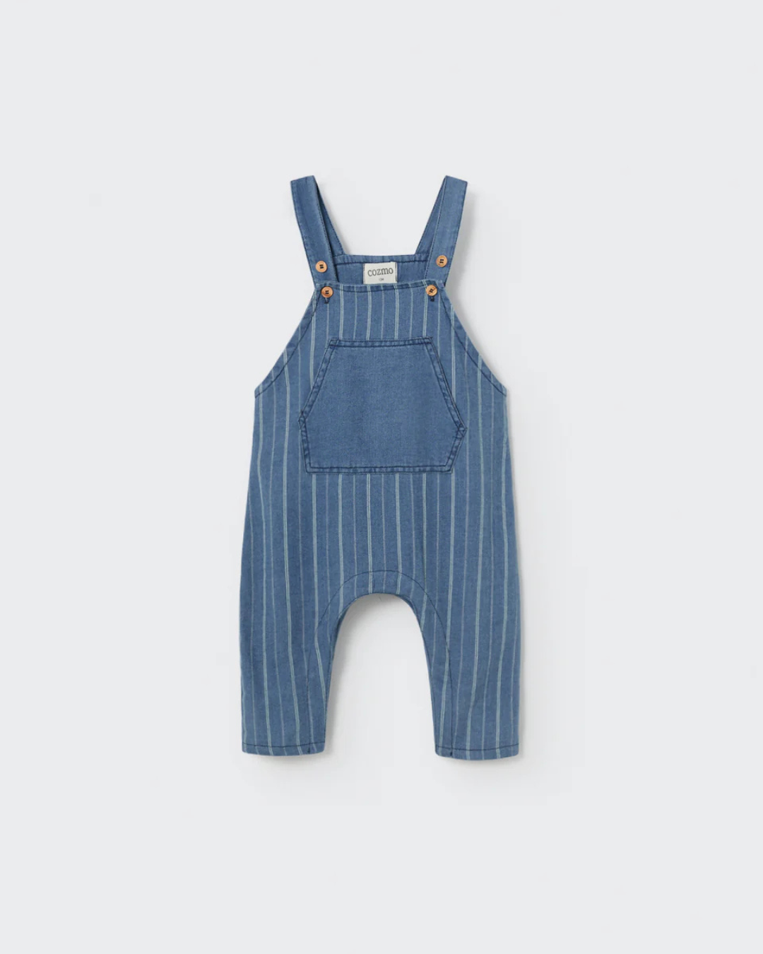 Striped Denim Baby Overalls