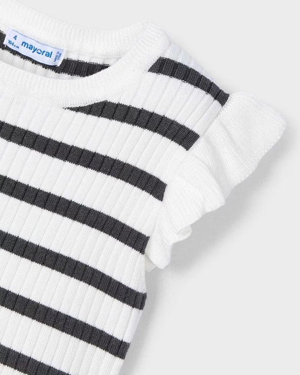 Girl Ribbed Knit Top