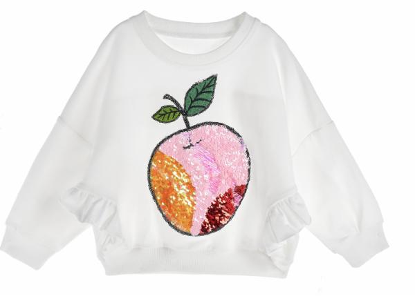 Girl Sequin Apple Patch Sweatshirt