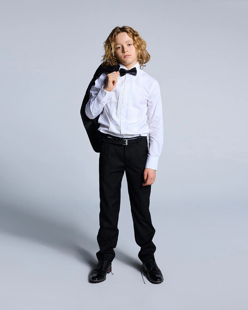 Boys White Tuxedo Shirt