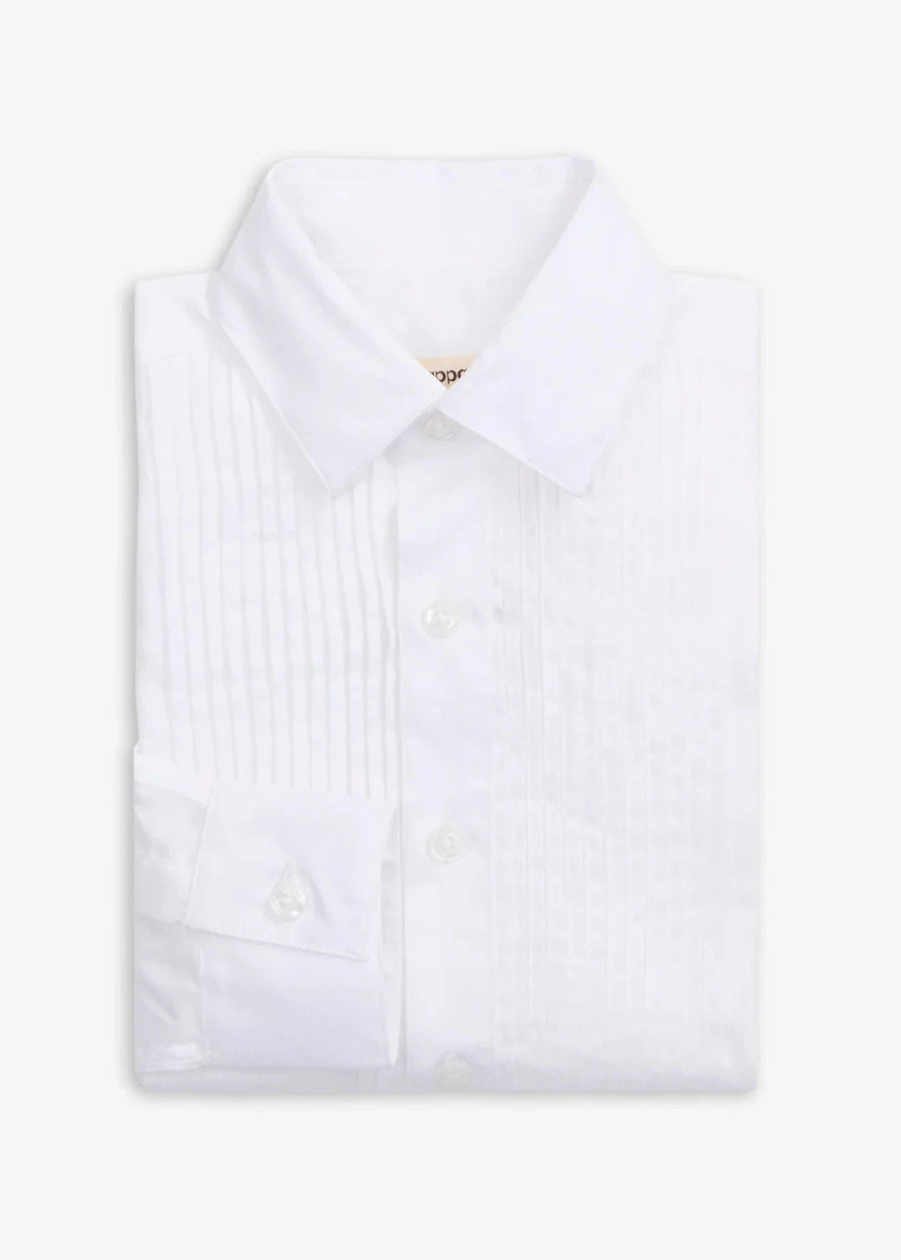 White dress shirt on a light gray background