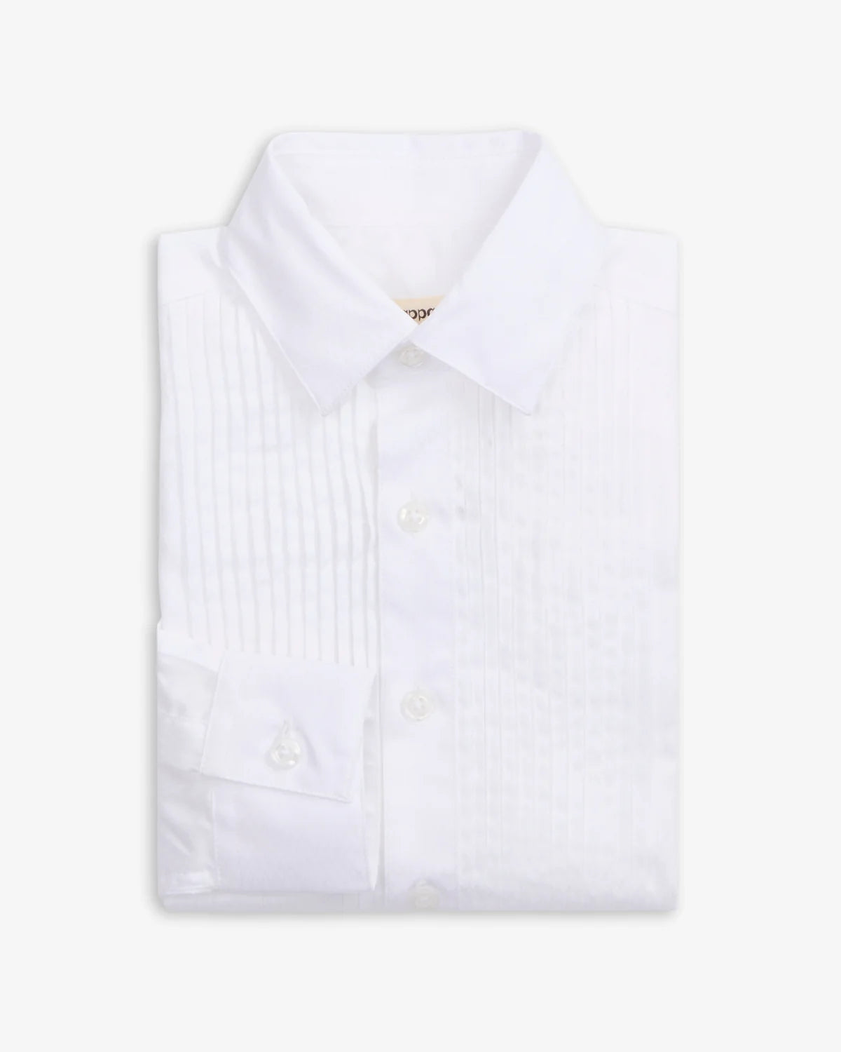 Boys White Tuxedo Shirt