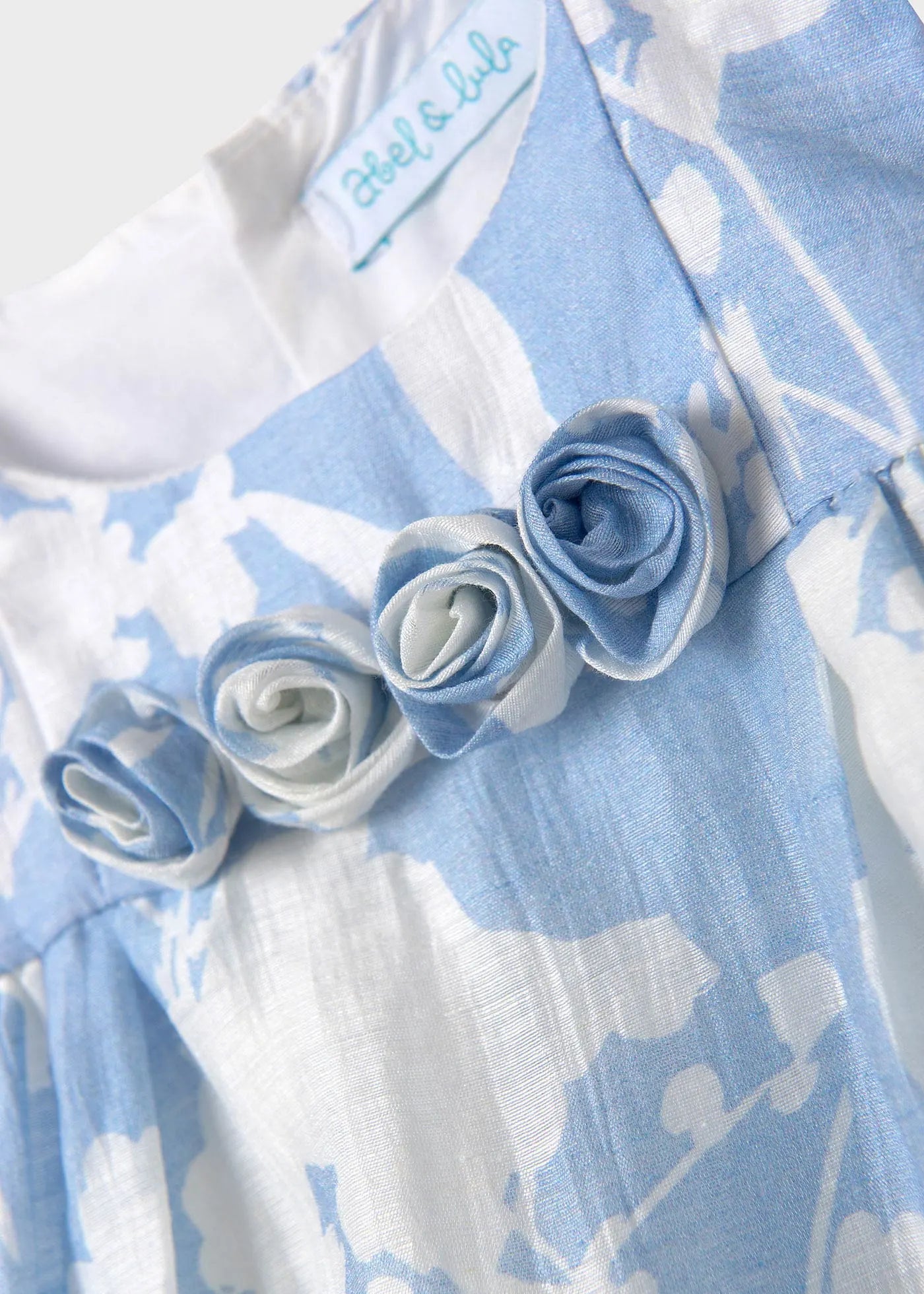 Linen Blue Dress for Girl