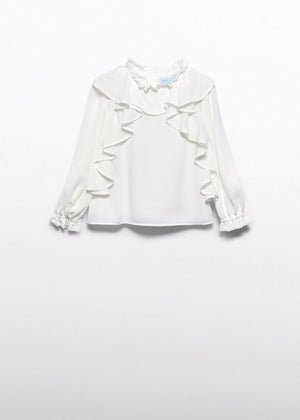 Chiffon ruffled blouse girl