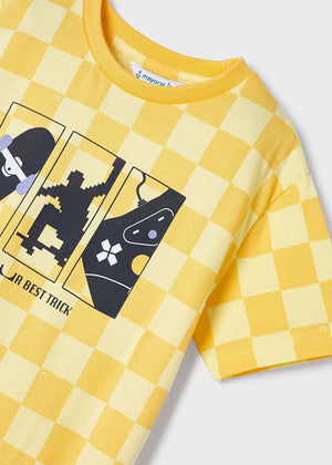 Boys checkerboard t-shirt Better Cotton