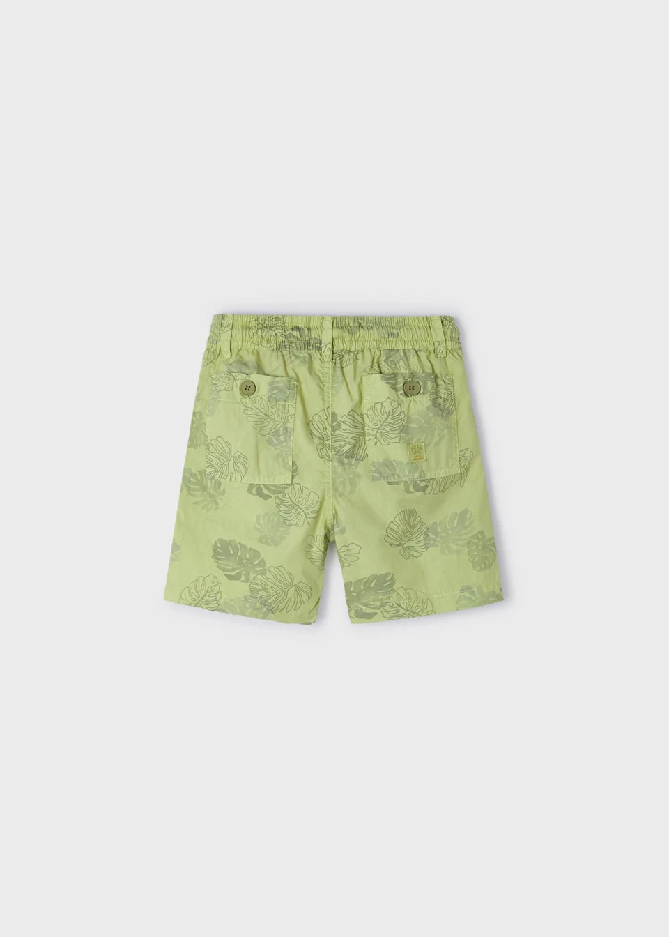 Boys green printed shorts