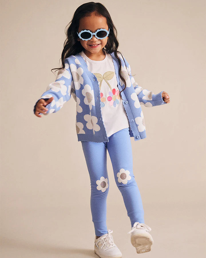 Daisy Scalloped Knit Cardi