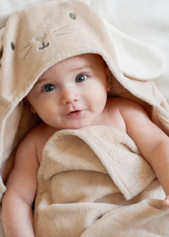 Elegant Hooded Baby Bath Wrap