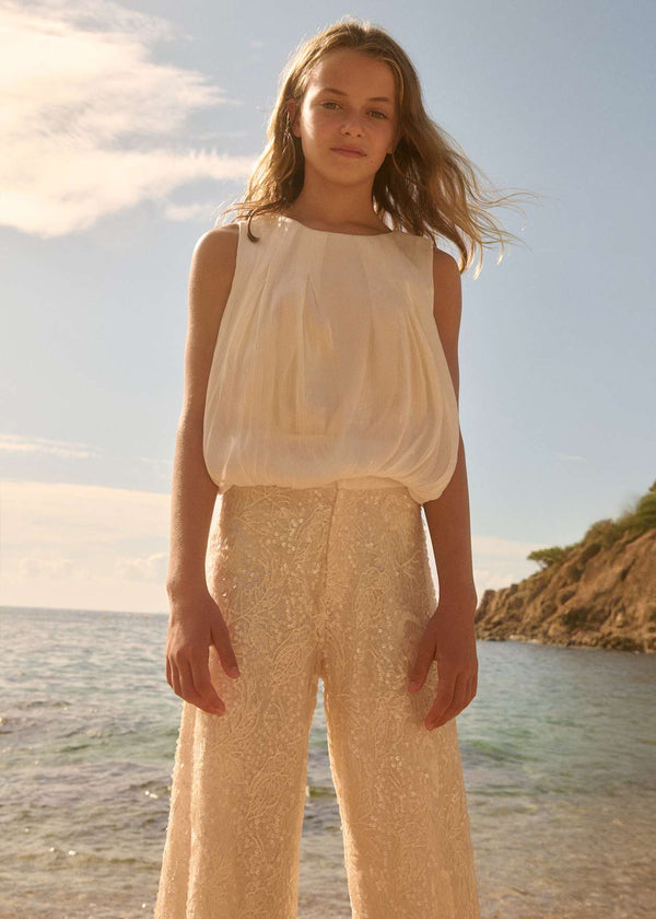 Girl Sequin Pants And Top Set