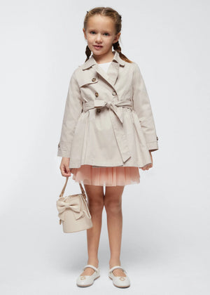 Beige raincoat for girl