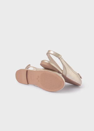 Girls bow ballet flats sustainable leather