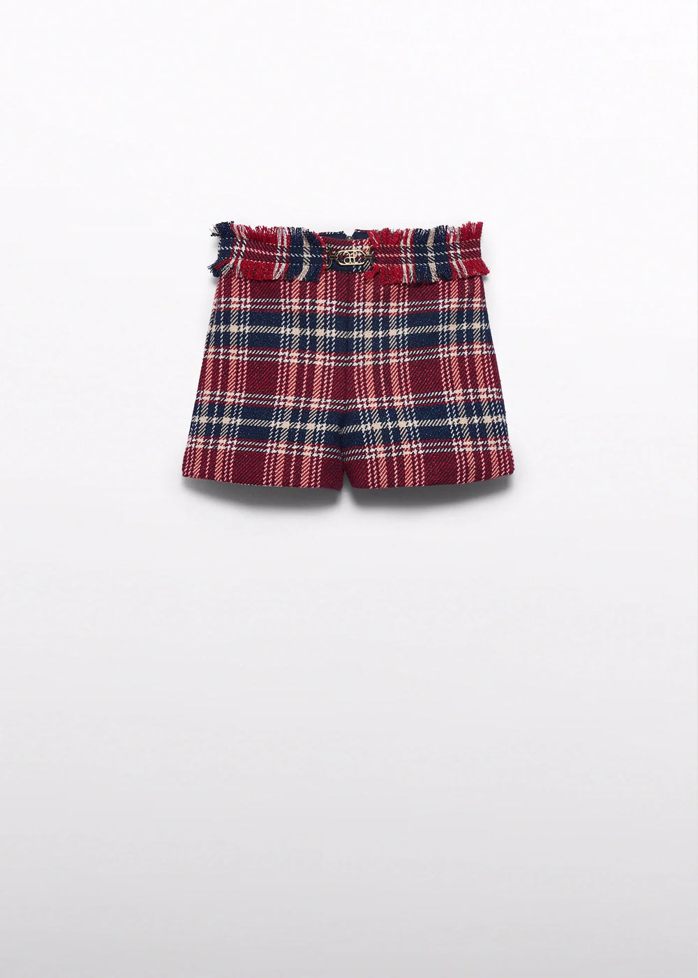 Girls Plaid Shimmered Shorts