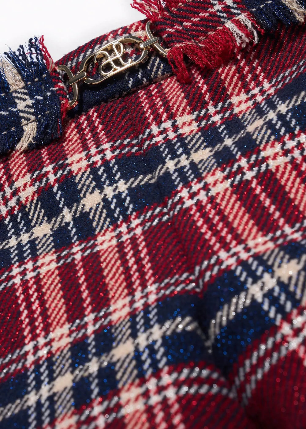 Girls Plaid Shimmered Shorts