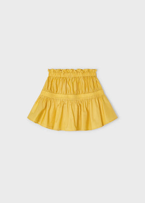 Girls yellow poplin skirt