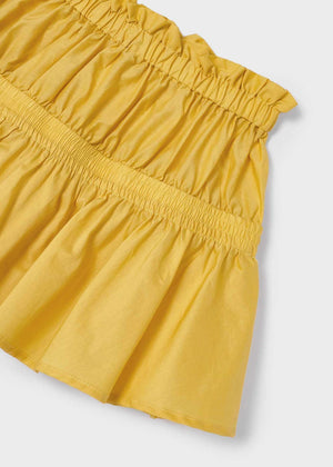 Girls yellow poplin skirt
